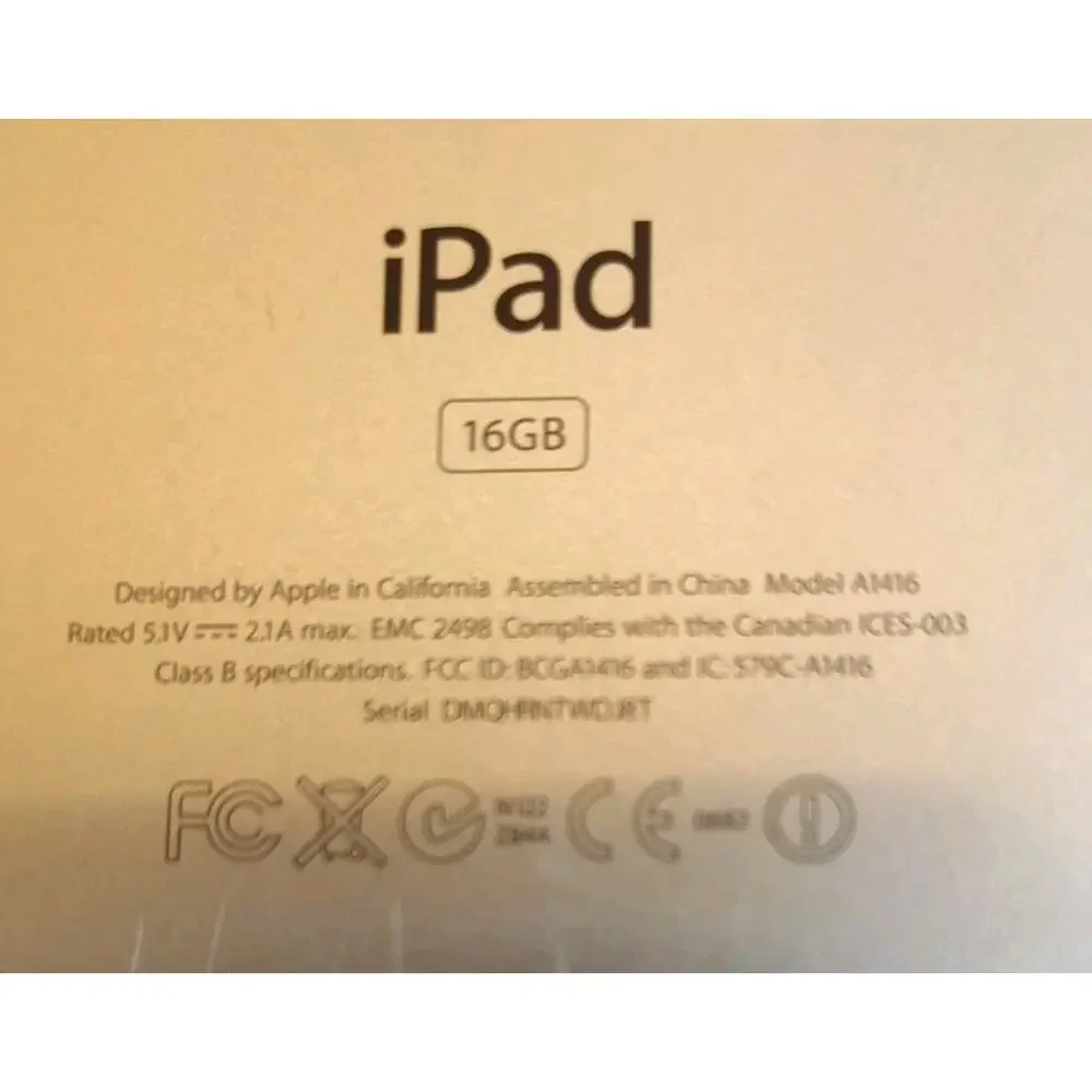 Apple iPad 3 A1416 3RD Generation 16GB WiFi 9.7